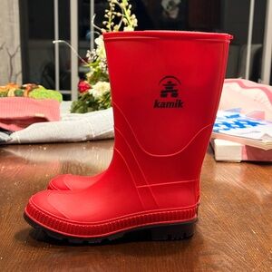 Kamik Kids Bright Red Rain Boots